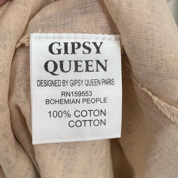 Gypsy Queen Dress Boho Lace Crochet Fringe Cream S/M - Picture 7 of 8